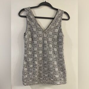 Banana Republic Gray Lace Tank Top